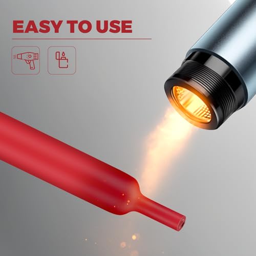 SLHINEMYI 350 PCS 3:1 Heat Shrink Tubing Kit, Adhesive Lined, Marine Grade Shrink Wrap, Industrial Heat Shrink Tubing 7 Sizes (Black/Red), for Industrial/Automotive - Thumbnail 6