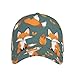 Yellow Fox Baseball Cap Adjustable Size for Running Workouts and Outdoor Activities All Seasons