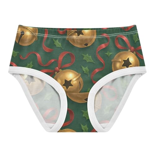 Seamless Bells Pattern Soft Girls' Panties Comfort Color for Baby Girls in Sizes 2T,3T, 4T, 5T, 6Y and 8Y