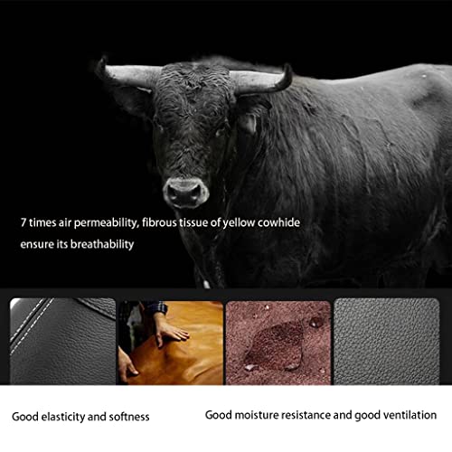 Genuine Leather Open Toe Summer Sandals, Unisex Cowhide PU Non Slip Home & Outdoor Comfy Slippers3