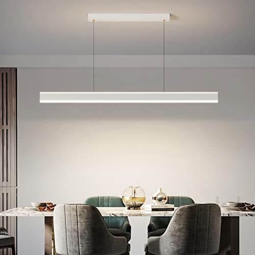 LED Lampadario LED Sospensione Lampada da Tavolo da Pranzo Cucina Lampada a sospensione Dimmerabile in Altezza Regolabile Lampade Moderna Lineare Design per Sala da Pranzo Soggiorno Ufficio lampadari