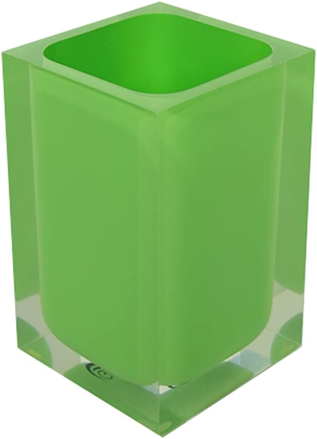 Gedy Black, Auckland Bathroom, Dimensions and Weight: 11 x 7.2 x 7.2 cm & 0.25 kg, Transparent Resin Toothbrush Holder, R&D Design, Handmade, 2 Years Warranty, Unique