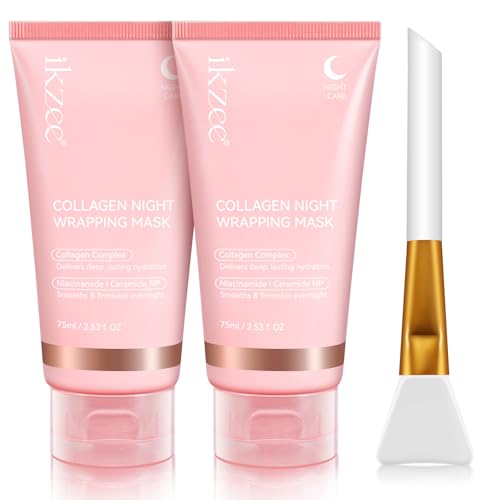 Masque Collagène Visage Korean 2pcs – Hydratation Profonde, Anti-âge et Restauration de l'Élasticité – Masque Collagène pour un Visage Lisse et Fermé, 75ml