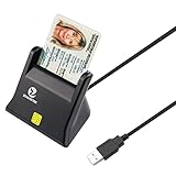 ZOWEETEK USB-Smart-Kartenleser, ID-Kartenleser für Portugiesisch, Spanienisch, Belgisch, Lettland, Estland, Deutsch und mehr, Citizen-Kartenleser kompatibel mit Windows, Mac OS, 12026-3