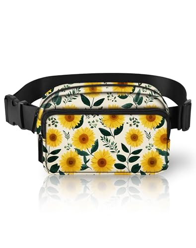 Image of Sunflower Fanny Pack Lightweight Belt Bag Fashion Waist Pouch | Waterproof, crossbody bags for women, sports, running, traveling, hiking