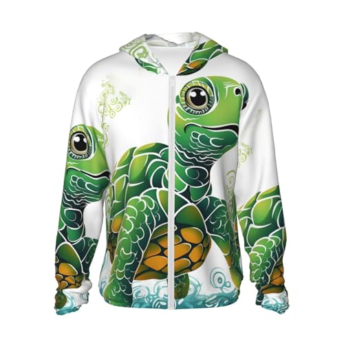 Veste légère UPF 50+ avec motif tortue ludique et protecteur