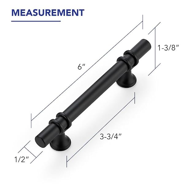 Ravinte Hardware Matte Black Cabinet Pulls, 3.75 Inch CC, 6 Inch, 20 Pack by Ravinte Hardware - Used condition - Image 2