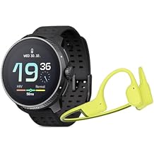SUUNTO Race Stainless Steel GPS Sports Watch Black, Sonic Bone Conduction Headphone Lime