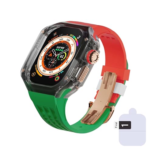 Apple Watch�Ƃ̌݊������� Series 11/10/9/8/7/6/5/4�EUltra 3/2/1�ESE 3/2/1�E49mm�E46mm�E45mm/44mm �A�b�v���E�H�b�` ��̌^ ���� �P�[�X �J�o�[ �V���R�� �o���h �X�e�����X �o�b�N��