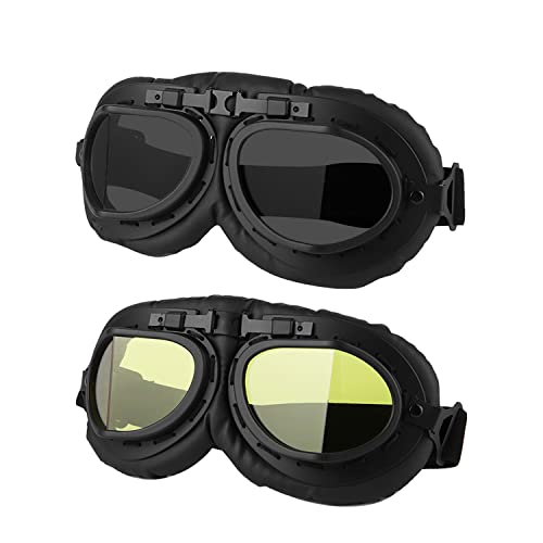 LJDJ Vintage Pilot Motorcycle Goggles