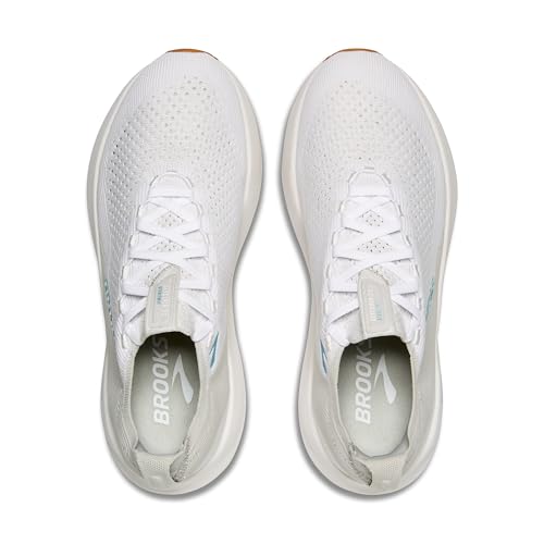 Brooks Men’s Glycerin Stealthfit 22 Neutral Running Shoe - White/Oyster/Blue - 13 Medium