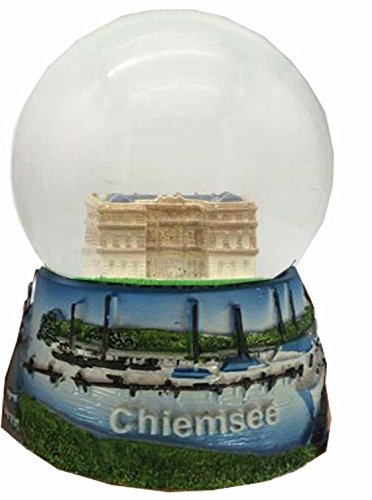 30055 Souvenir Snow Globe, Chiemsee Chiemsee PRIEN Lady Island 65 mm Diameter