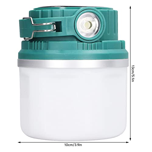 led solar light bulb, solar bulb 6 gears dual modes for camping(green)