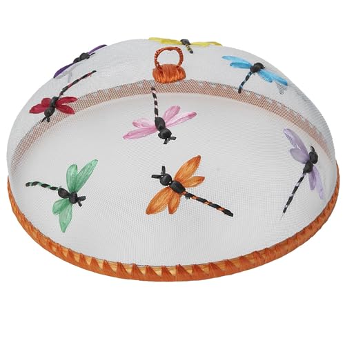Woodard & Charles Round Mesh Food Covers with Dragonfly Design – Set of 4, 14