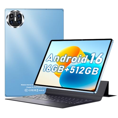 UXD Android 16.0 Tablet 10.1" 2K In-Cell Display, 12-Core, 16GB+512GB(expandable to 1TB),4G LTE/WiFi,6000mAh, with Keyboard, Mouse, Stylus, Case & More