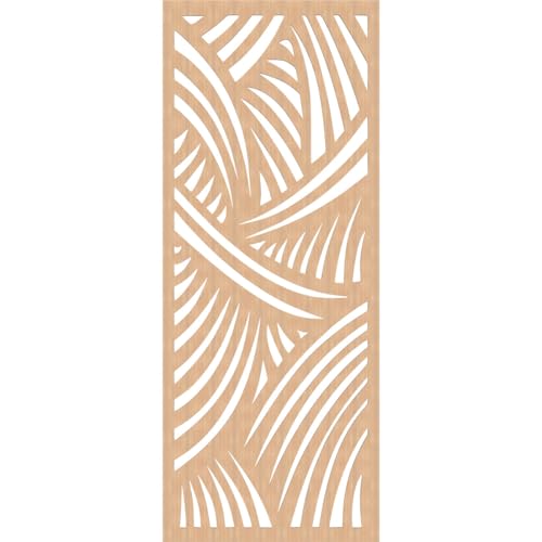 Image of 33 3 /8 inchW x 84 3 /8 inchH x 3 /8 inchT Chester Decorative Fretwork Wood Wall Panels, Hickory
