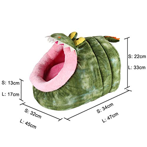 UKCOCO Kleine Dieren Slaap Tent Huis, Afneembare en Wasbare Bank Kussen Bed, Warm Grot Bed voor Hamster Guinea-varkens… - Image 7