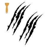 CouTunp 2PCS Claw Mark Decals for Cars, Headlight Car Sticker, Monster Claw Scratch Stripes Sticker, Waterproof Car Viny Bumper Decal, Personalized Car Decoration Sticker for Auto Truck Window (Black)
