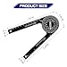 7 Inch Aluminum Miter Saw Protractor, Professional Angle Measuring Tool, Rust Proof Angle Finder with 360°Rotation for Woodworkers, Builders, Plumbers, Home DIY