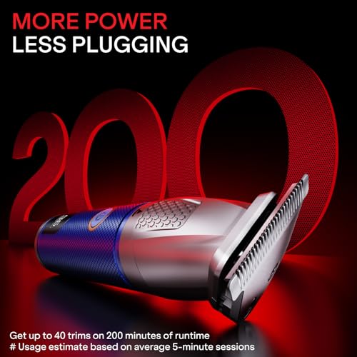 Image of boAt Slazer K100 Pro 15-in-1 Full Body Grooming Kit with Hard Travel Case, Fast-Charge Trimmer, IPX6, 200-Min Runtime, 6 Magnetic Blades, Stainless Steel+Ceramic Blades, Travel Lock & Display (Blue)