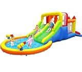 Umbalir Inflatable Bounce House with 4 Slides, Water Park with Large Splash Pool, Ultra-Wide Climbin