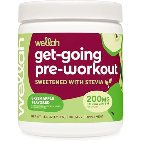 Wellah Get-Going Pre-Workout Drink Mix (Green Apple Flavored, 30 Servings) Cover