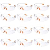 12er Pack Schutzbrille Augenschutz Schutzbrillen Arbeit mit Klaren Gläsern Gumminase Schutzbrille Baustelle Arbeitsschutzbrillen Kratzfest für Damen/Herren/Kinder