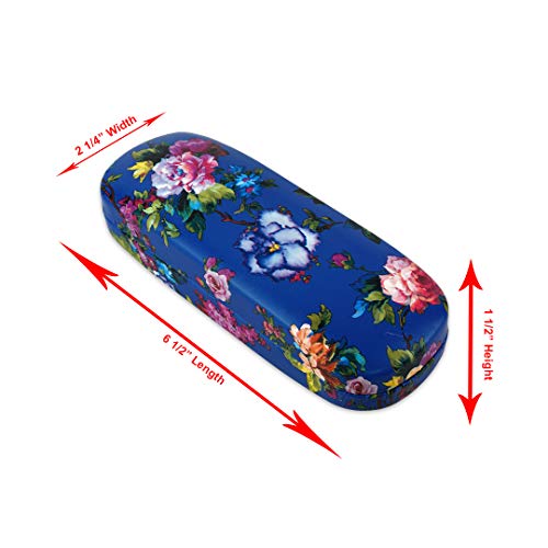 Noble Pack Floral Hard Shell Eyeglass Case Holder With Matching Microfiber Cleaning Cloth – Premium Eye Glass Carry Case With Enhanced Frame And Lens Protection – Ideal For Reading & Sunglasses #TOP6