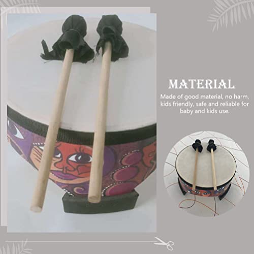 Exceart 1 Set Kids Floor Tom Drum Percussion Instrument Music Drum Wooden Drum Toy With Drumstick For Children Educational Developmental Playthings #TOP4