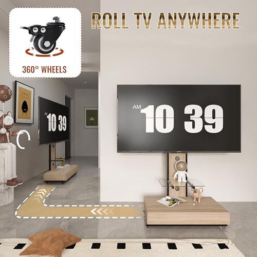 Soporte rodante de piso para TV 32-75 pulgadas miniatura 3