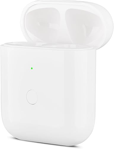 Funda de carga de repuesto para Airpods 2 y 1, soporta carga con cable e inalámbrica, para iPods de 2ª y 1ª generación (550 mAh)