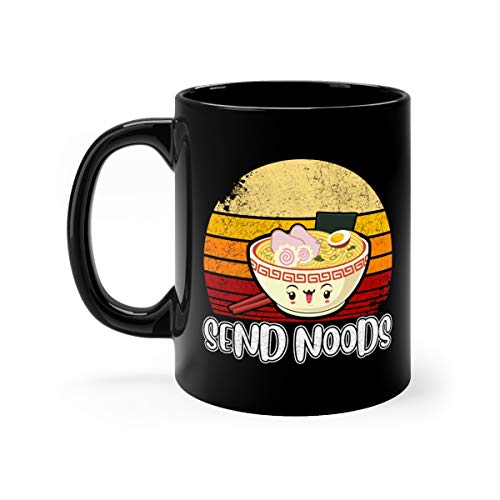 Vintage Retro Send Noods Funny Great Ramen Noodle Coffee Mug Ceramic Cup 11oz