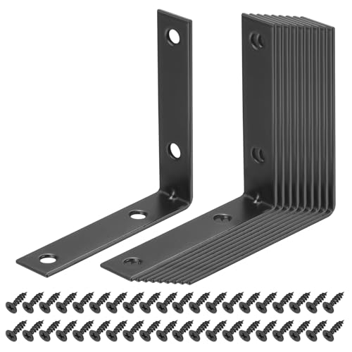 Équerres d'angle en métal uxcell de 7 cm haute résistance pour support d'étagère - 2