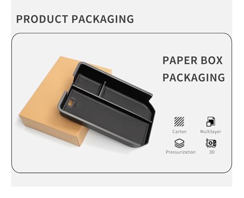 Rangement console arrière Prado 2024 boîte silicone premium noire
