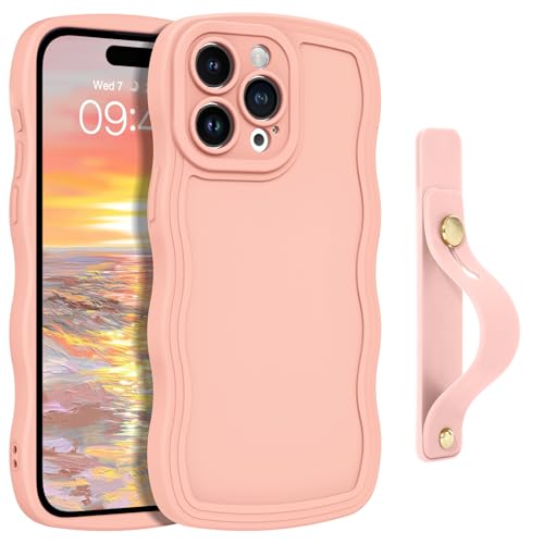 Coque iPhone 15 Pro Max avec dragonne bouclée pour sécuriser vos mains