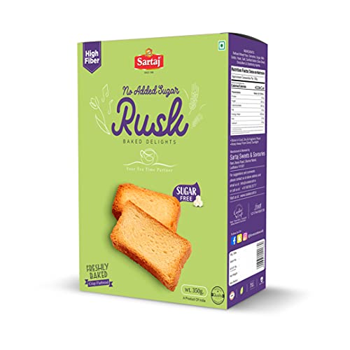 Sartaj Sugar Free Rusk, No Added Sugar, 350g