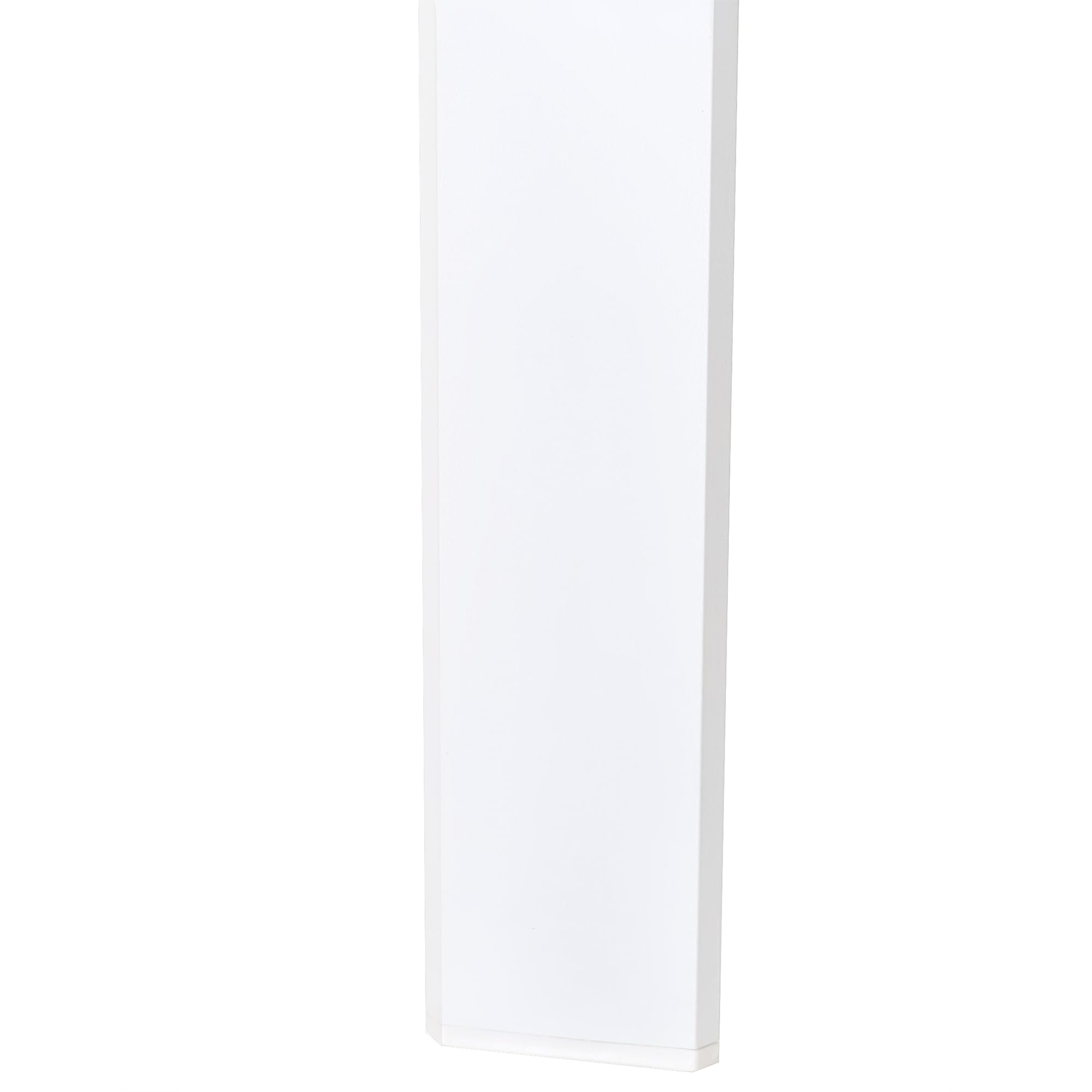Beliani Garten Beistelltisch Aluminium weiß/Taupe 120 x 70 cm Lattenoptik CASTELLA