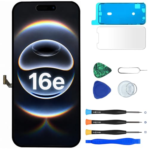Image of MP+ for iPhone 16e Screen Replacement,[Face ID] 3D Touch Screen Display Digitizer Assembly with Waterproof Adhesive Tape and Repair Tools Kit | Display Digitizer Assembly with Face ID Support, Haptic Touch, Repair Tools and Waterproof Adhesive