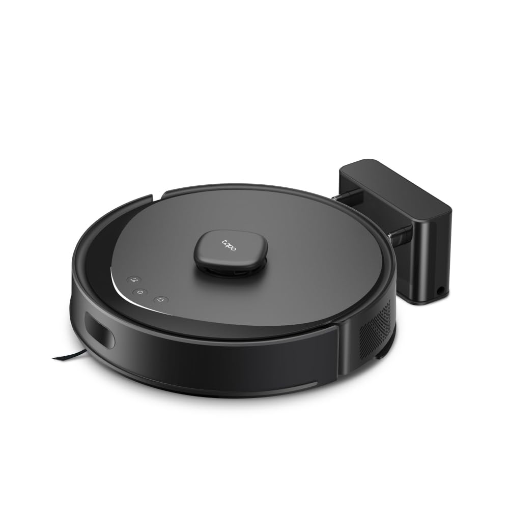 Tapo RV30 Max Saugroboter mit Wischfunktion, 5300Pa Ultra Starke Saugkraft, LiDAR+IMU Dual-Navigation, Alexa Sprachsteuerung, App