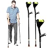 Antdvao Forearm Crutches Pair, Folding Forearm Crutches Adults Lightweight Adjustable, with Rubber Handles, Comfortable Grip and Wear-Resistant
