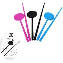 3 Set Eye Occluder with Hand Pointer Handheld Occluders Cover Tool Kit for Eye Exams Test Snellen Eye Chart Wall Charts Ophthalmic Examination Ophthalmologists Orthoptists Optometrists
