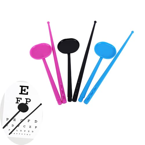 DeaHea 3 Set Eye Occluder with Hand Pointer Handheld Occluders Cover Tool Kit for Eye Exams Test Snellen Eye Chart Wall Charts Ophthalmic Examination Ophthalmologists Orthoptists Optometrists