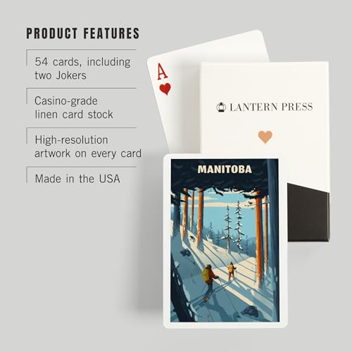 Lantern Press Manitoba Naipes Póker 52 Cartas miniatura 3