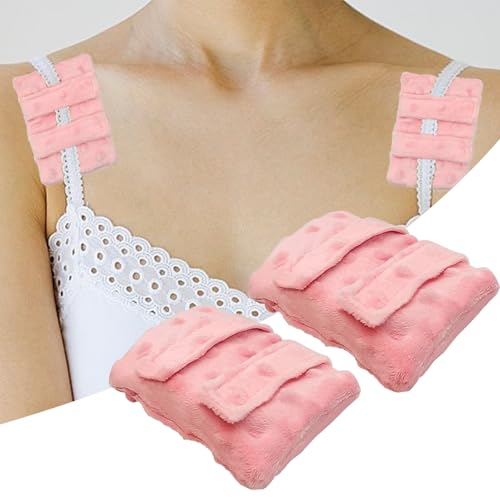 LYMOI 2 Pack Pacemaker Pillow for Bra, Chemo Port Pillow for Chemo Patients, Chemo Port Bra Cushion, Pacemaker Protector, Post Surgery Bra Strap Pads Heart Surgery Recovery Gift (Pink)
