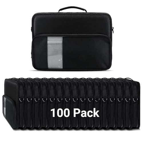 IBENZER 100 Pack Stay in 2.0 13 Inch Shockproof Protective Always On Laptop Sleeve Case for 13.3 MacBook, Chromebook, Surface, Ultrabook, Black LS-BPS-0113BK