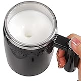 ➘Taza de café versátil: la taza de agitación automática se puede usar para mezclar una variedad de bebidas ligeramente mezcladas, como café, té, chocolate caliente, leche, batidos de proteínas, limonada, etc.