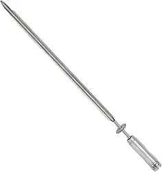 Espeto ESPADA Giratório, Inox, 65cm, Artinox Grill - Cabo Revestido em Alumínio