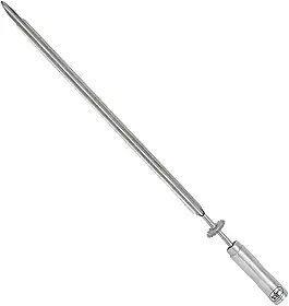 Espeto ESPADA Giratório, Inox, 65cm, Artinox Grill - Cabo Revestido em Alumínio