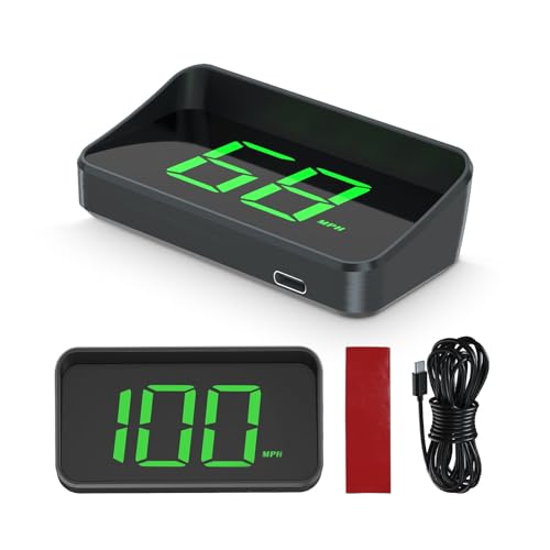 Liiiyuan Head Up Display M2, HUD Projection Display Speed, Compact Body, Large Font, Plug and Play, Suitable for All Vehicles