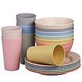 vajilla infantil ecologica Seguro y no tóxico: juego de cuencos y platos hechos de polipropileno de grado alimenticio. Es 100% libre de BPA, no tóxico, inodoro y respetuoso con el medio ambiente. Elección más saludable para los miembros de la familia, ecológica y sostenible para el medio ambiente.